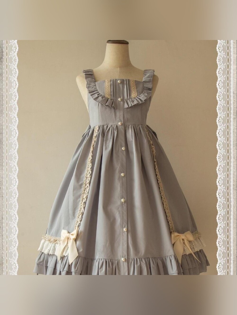Classic Grey Taobao Lolita JSK